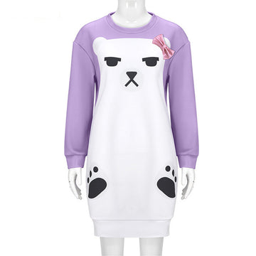 Kpop Demon Hunters Mira Purple Bear Pajamas Cosplay Costume For Kids Adult Becostume